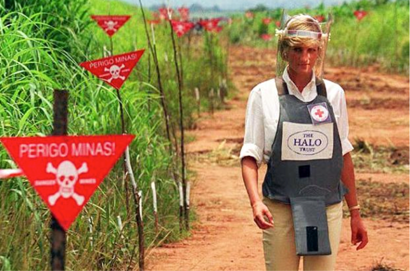 Princess Diana on minefield, HALO Trust