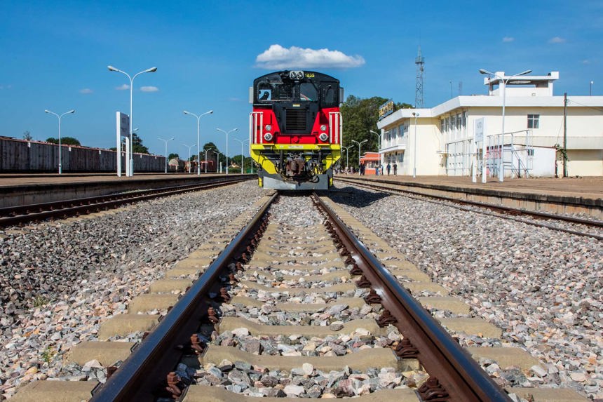Cuito Railway station, after clearance in the communities that run alongside the Lobito Railway line
