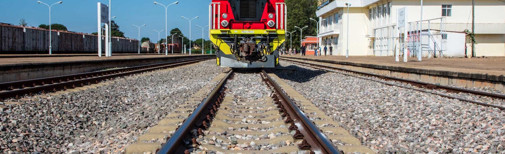 Cuito Railway station, after clearance in the communities that run alongside the Lobito Railway line