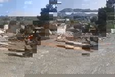 Destroyed buildings and rubble left after the earthquake in Khost