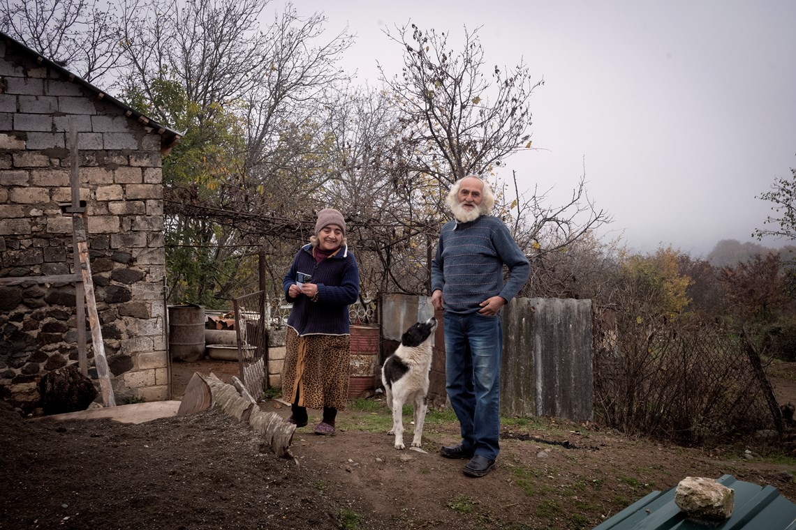 Edik and Syuzanna's home was threatened after the explosion. They can now live in safety.