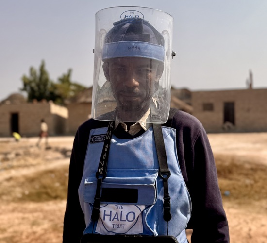 A closeup of a deminer