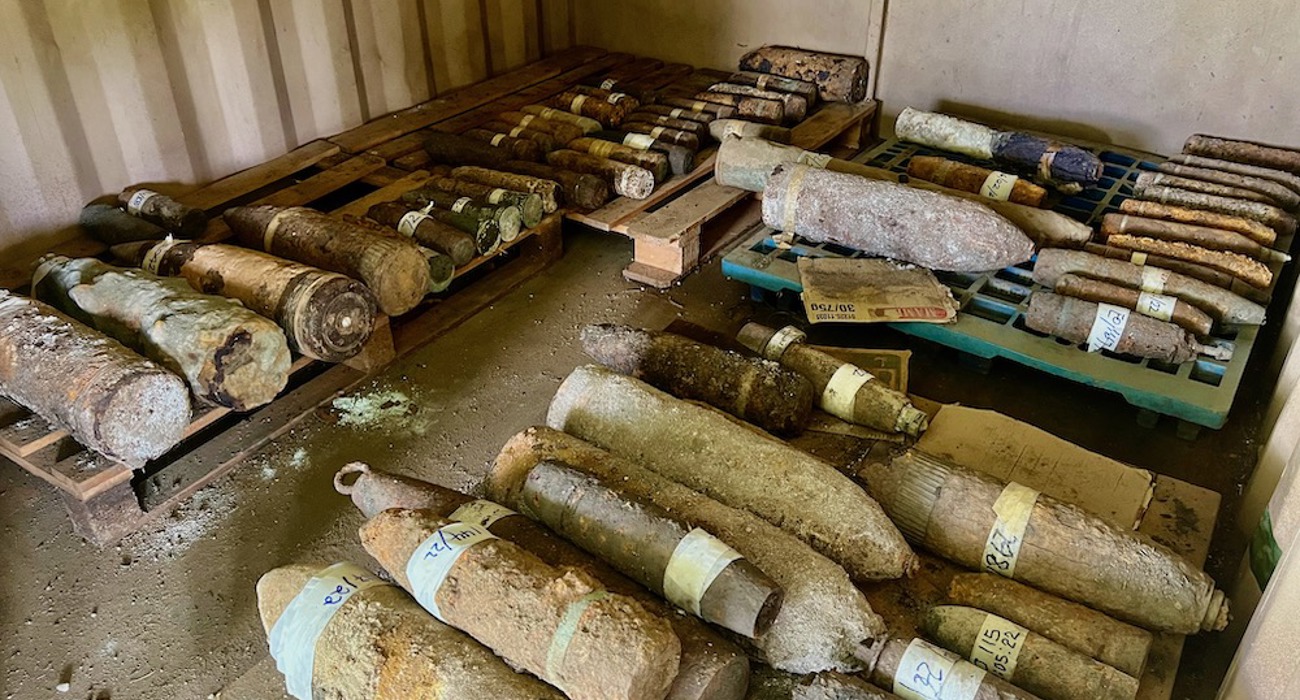 Unexploded and abandoned ordnance recovery by the police EOD unit at Hell's Point, Solomon Islands