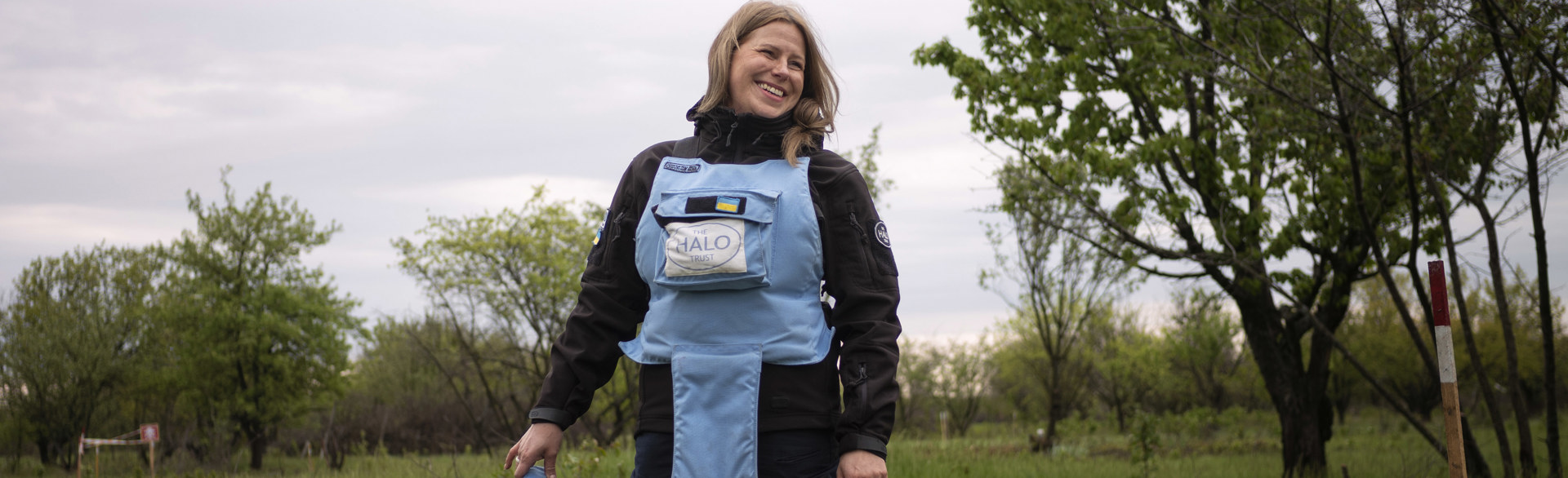 Ukrainian deminer in the field