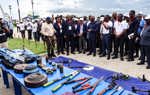 A technical demonstration of The HALO Trust's use of technical equipment to attendees