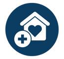 Icon of a house with a heart