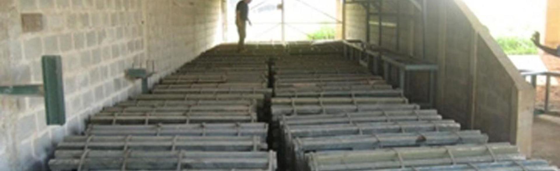 A man stands on top of ammunition storages